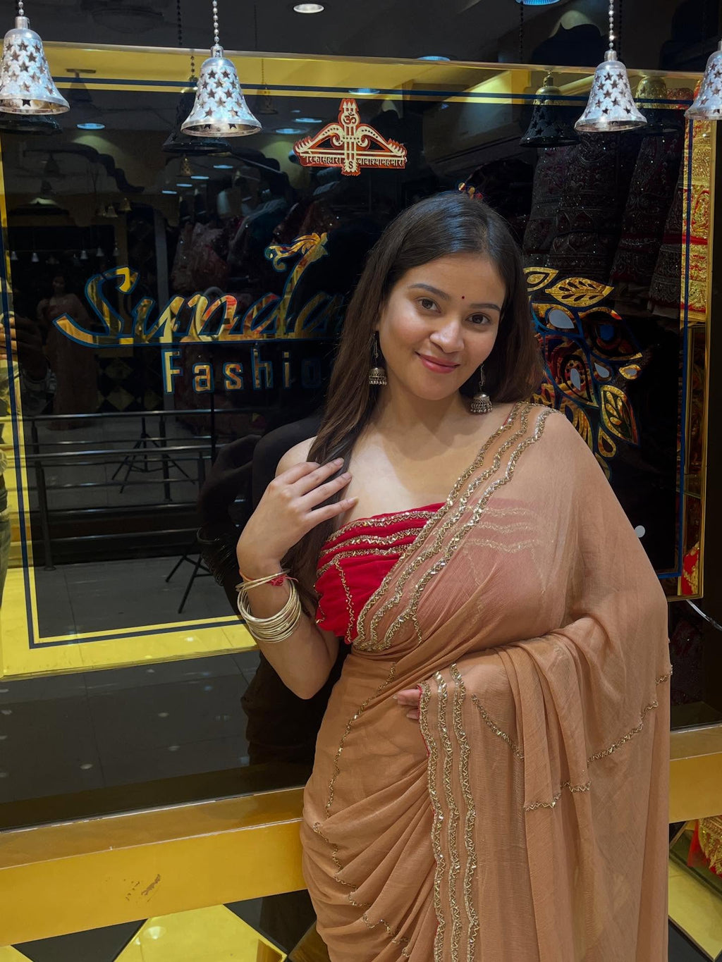 Handwork Pure Chiffon Saree