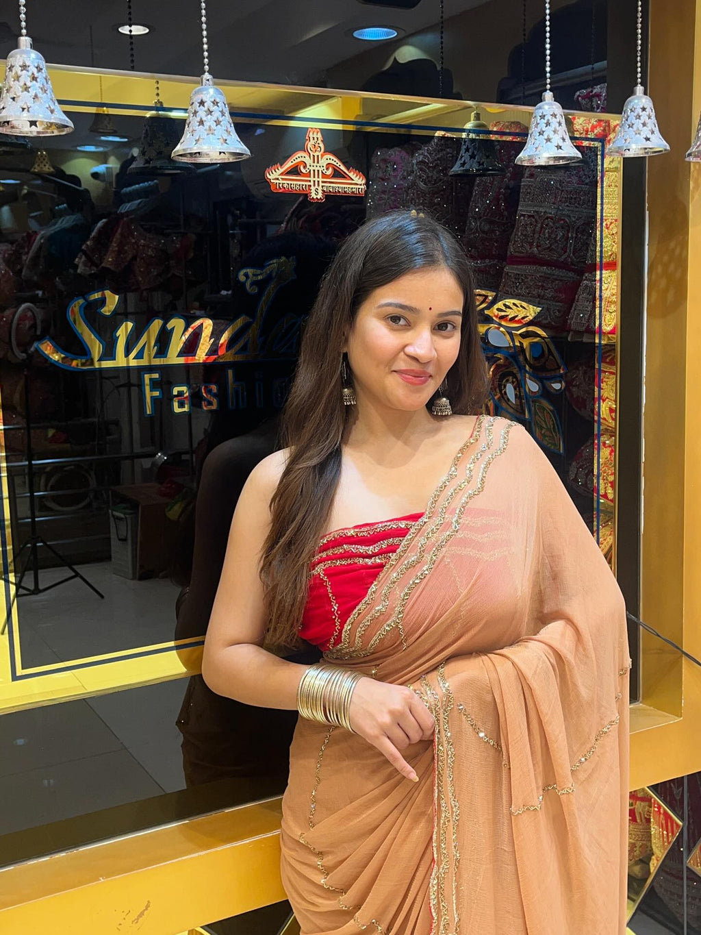 Handwork Pure Chiffon Saree