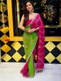 Beautiful Green & Pink Saree