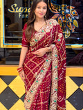 Maroon Red Traditional Saree