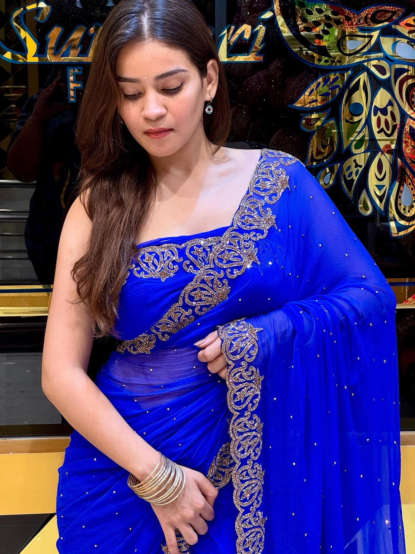 Electric Blue Handwork