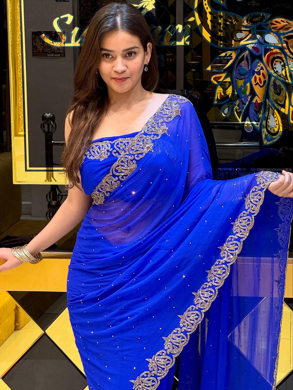 Electric Blue Handwork