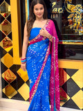 Dual Shade Bandhej Gotapati Saree