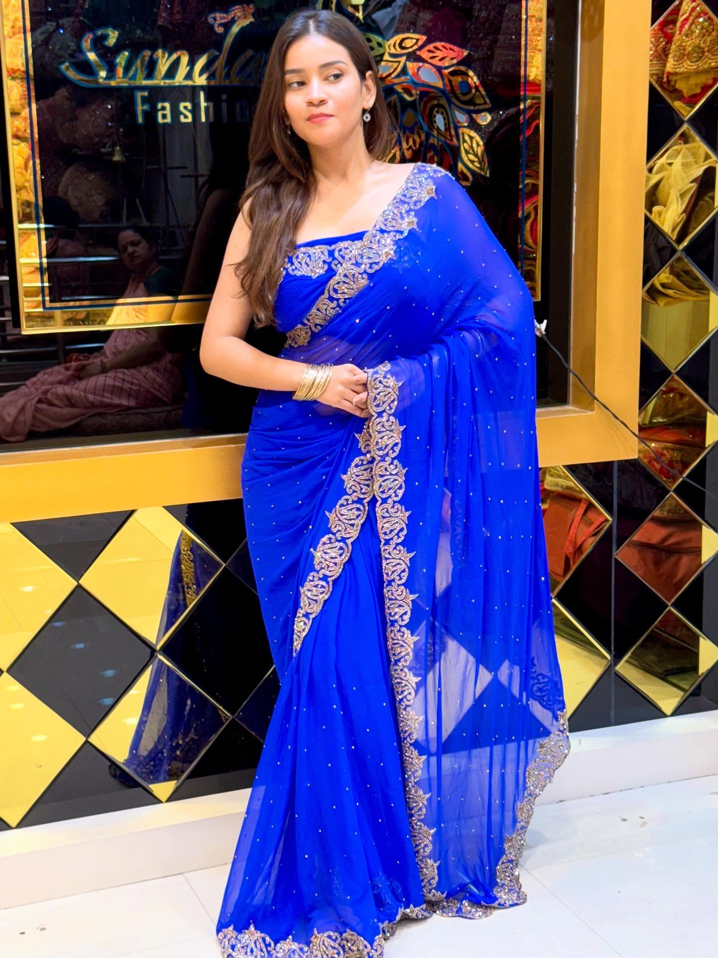 Electric Blue Handwork