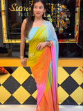 Multi Shaded Pastel Saree