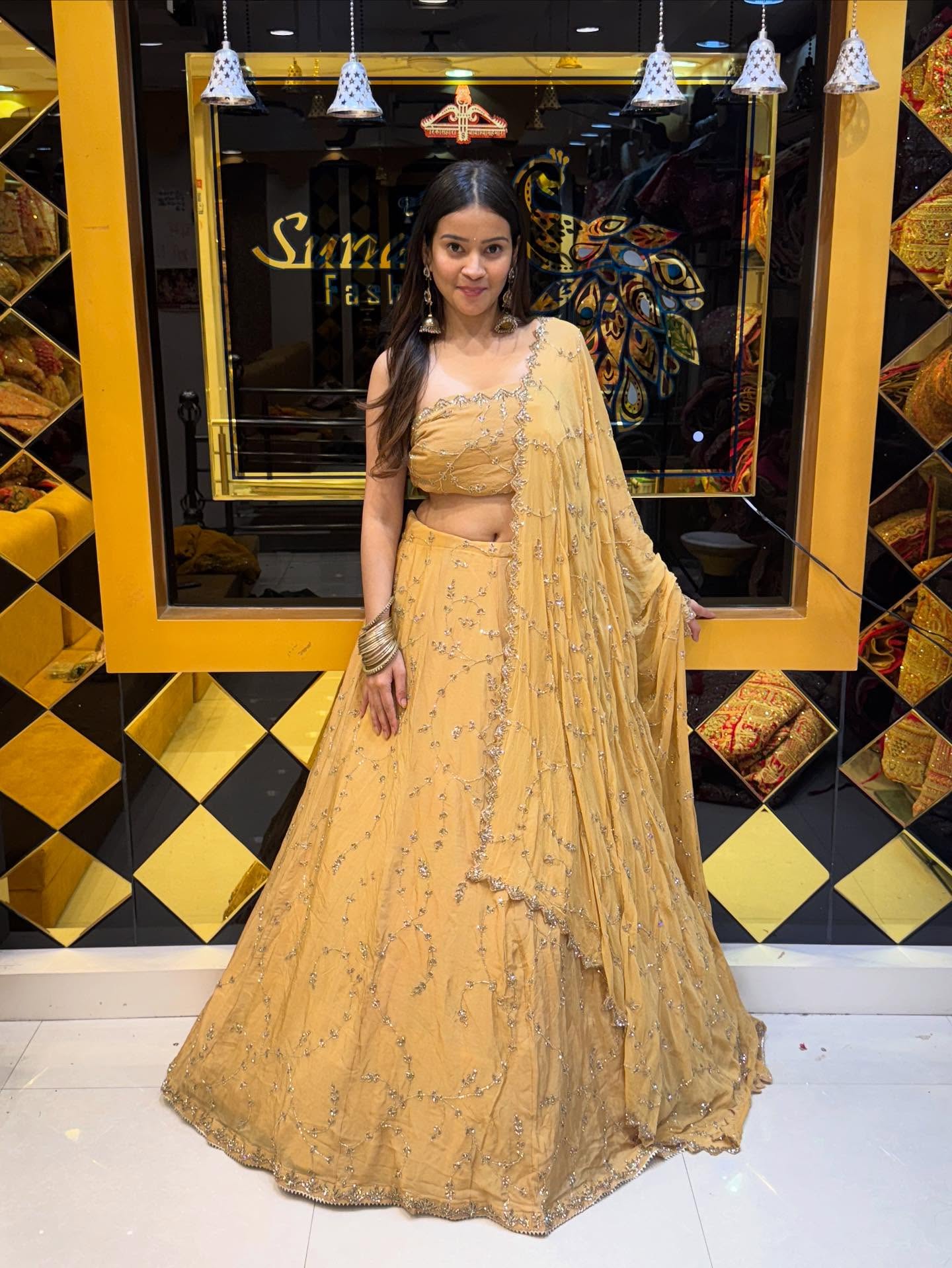 Golden Handwork Lehenga Set