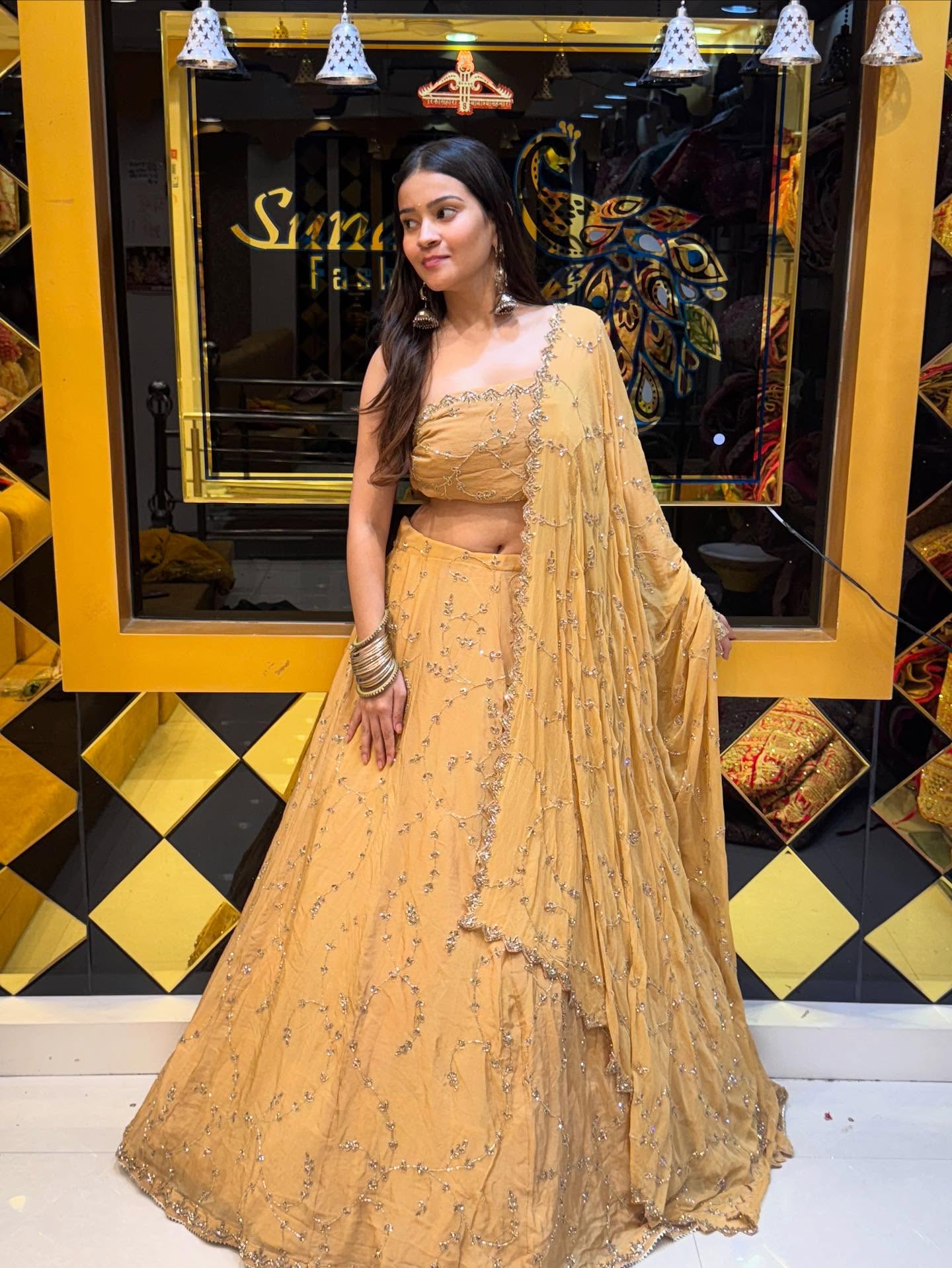 Golden Handwork Lehenga Set