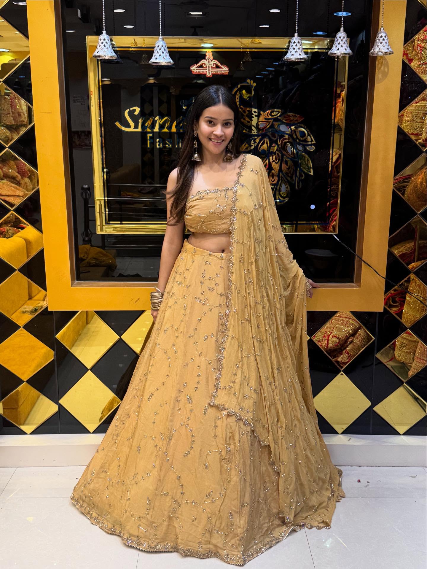 Golden Handwork Lehenga Set