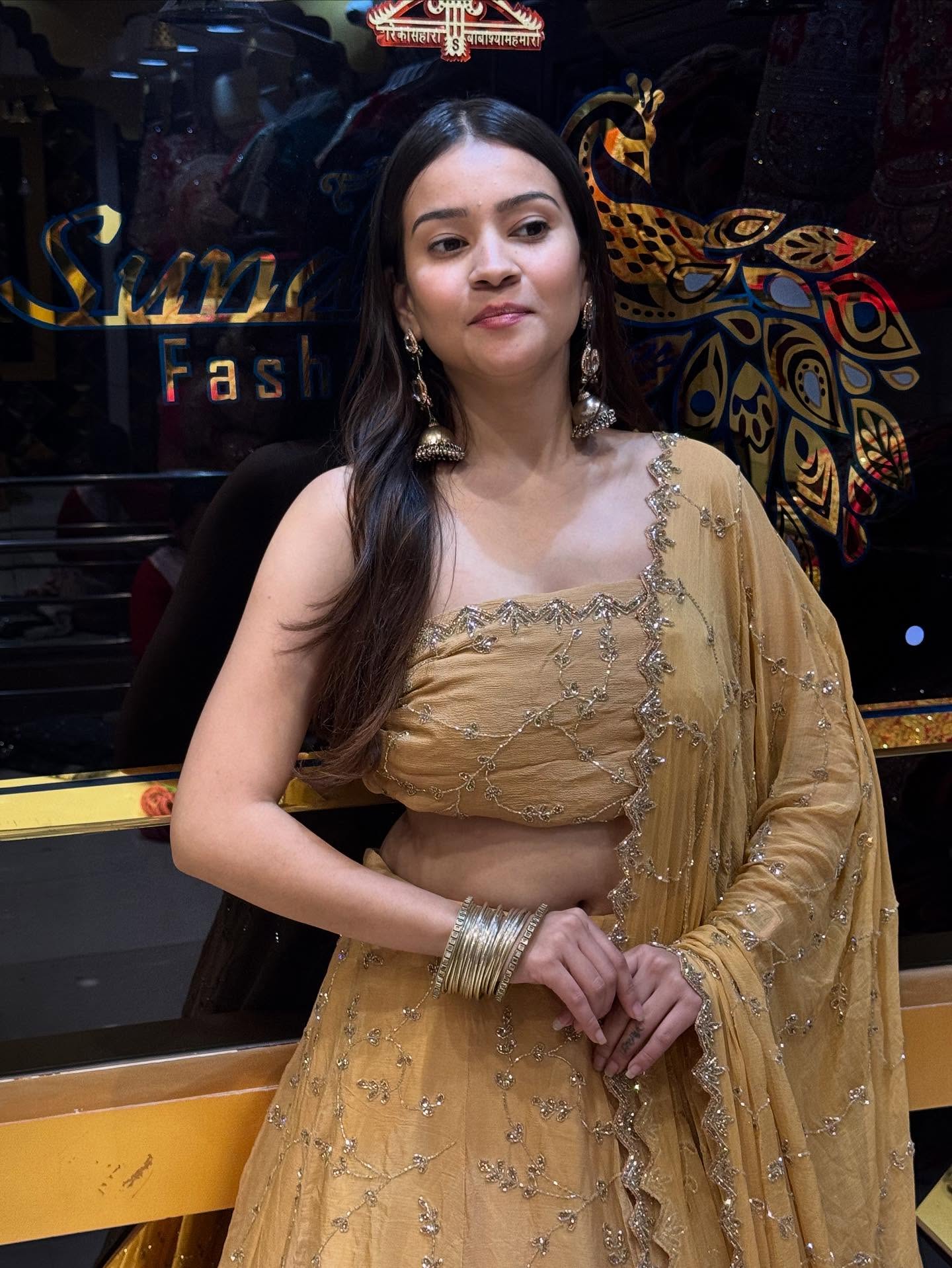 Golden Handwork Lehenga Set