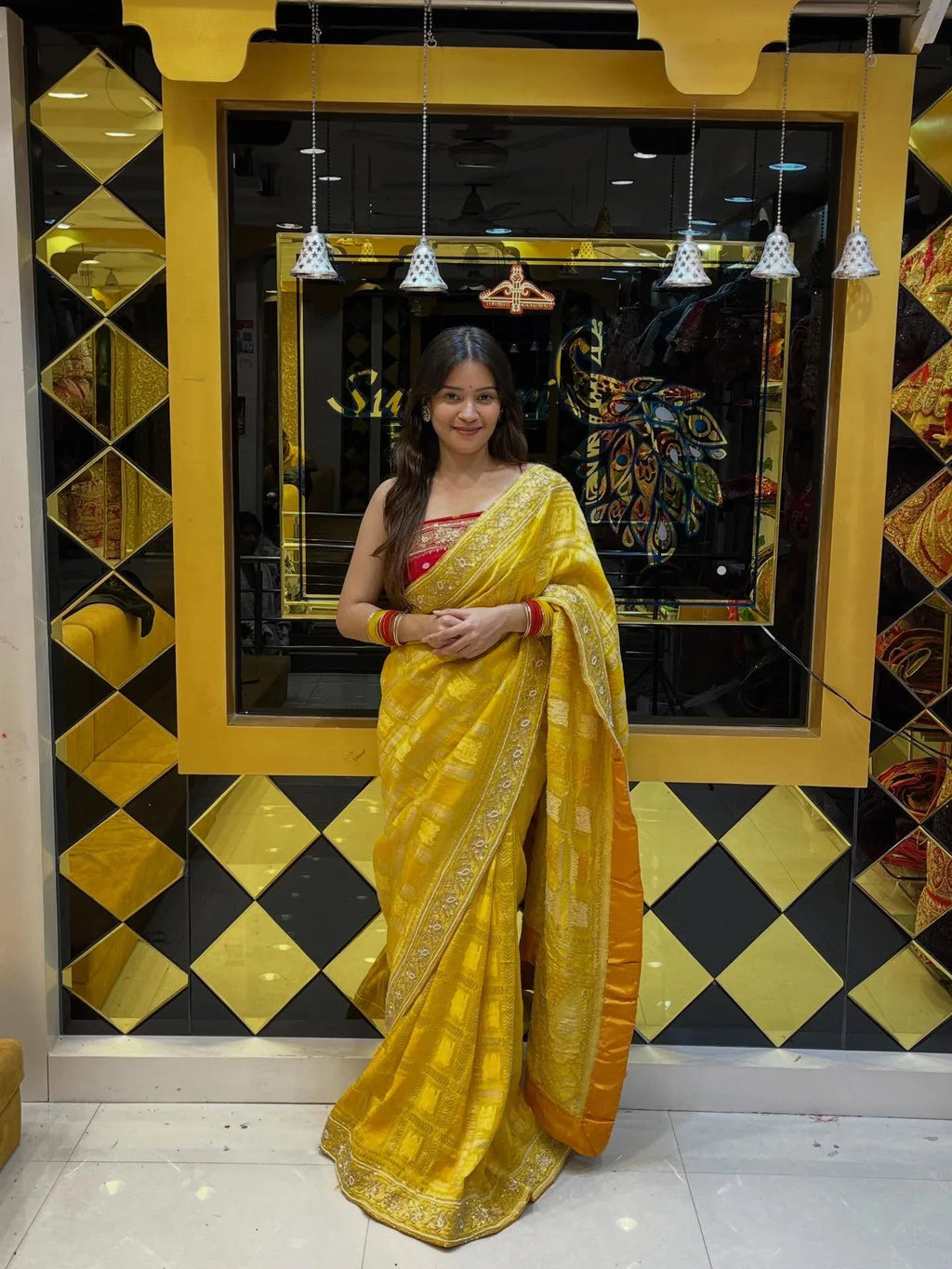 Premium Khaddi Georgette Handwork saree