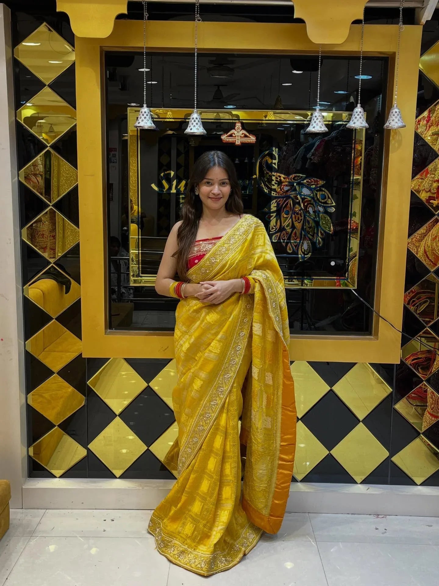 Premium Khaddi Georgette Handwork saree