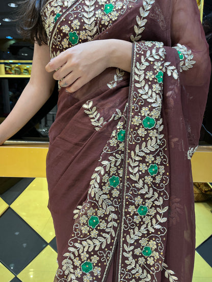 Plain Solid Saree