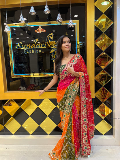 Rajasthani Chundari Saree