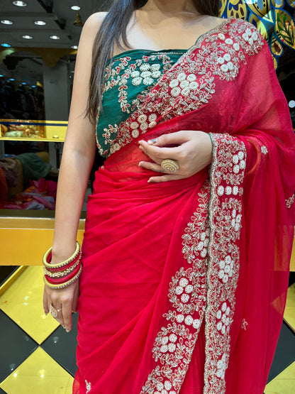 Plain Solid Saree