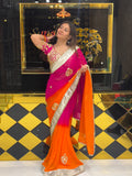Aangi Blouse Beautiful Gotapati Saree (116)