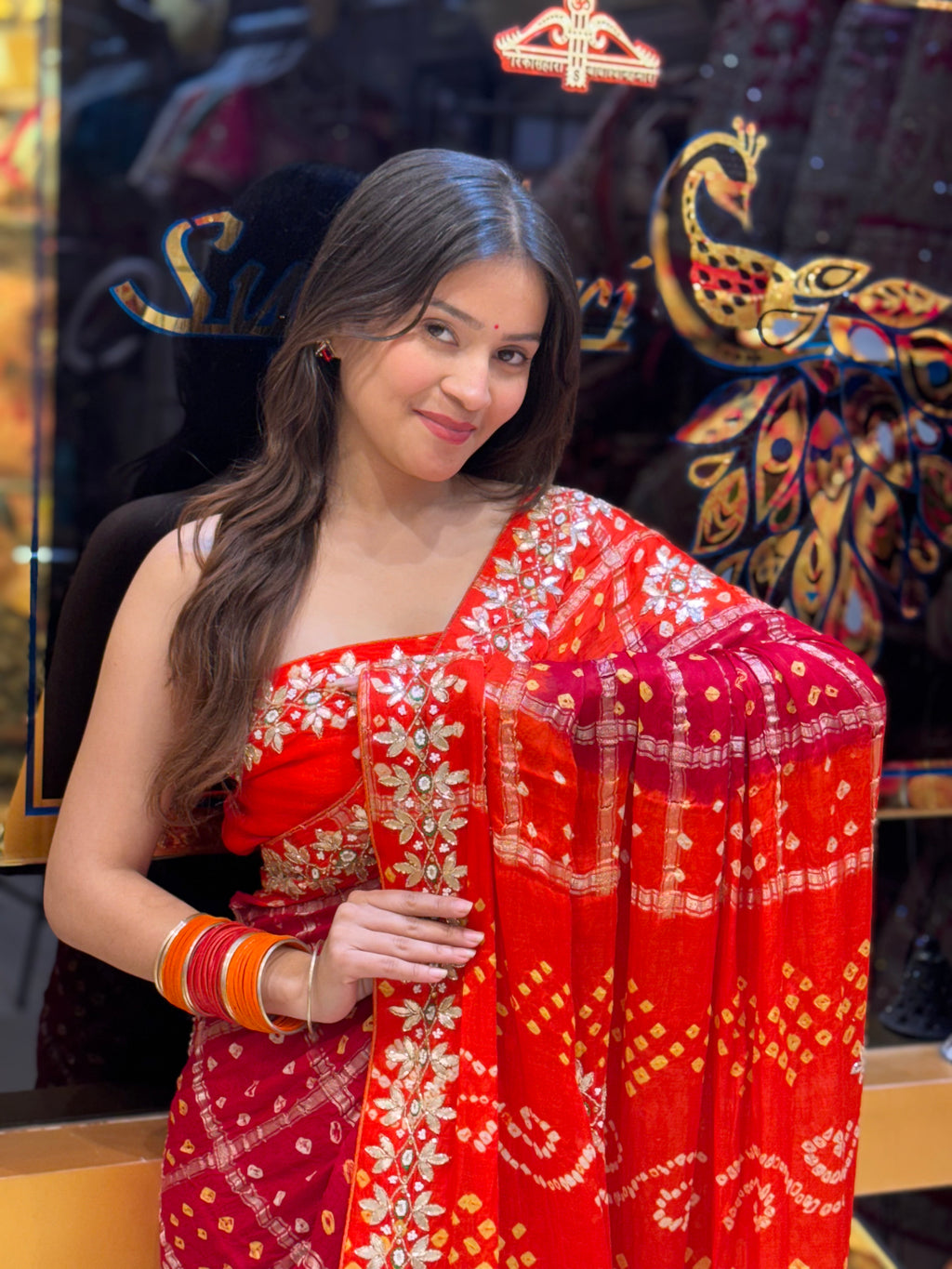 Gaji Silk Ghatchola Gotapati Work Saree (126)