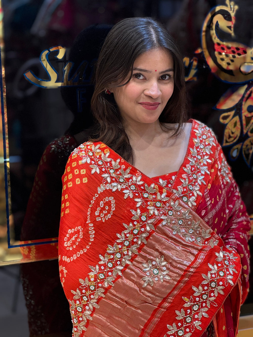 Gaji Silk Ghatchola Gotapati Work Saree (126)