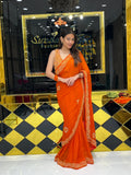 Rust Orange Premium Celebrity Choice Saree (135)