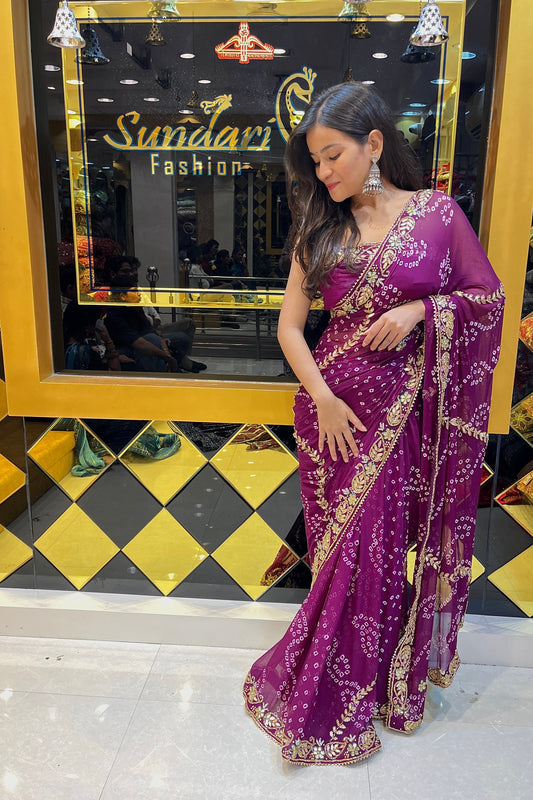 Bandhej Saree