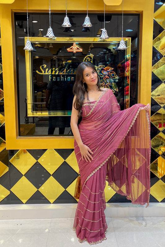 Plain Solid Saree