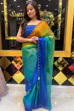 Multi Color Royal Silk Saree