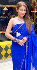 Celebrity Style Designer Handcrafted  Royal Blue Saree (282)