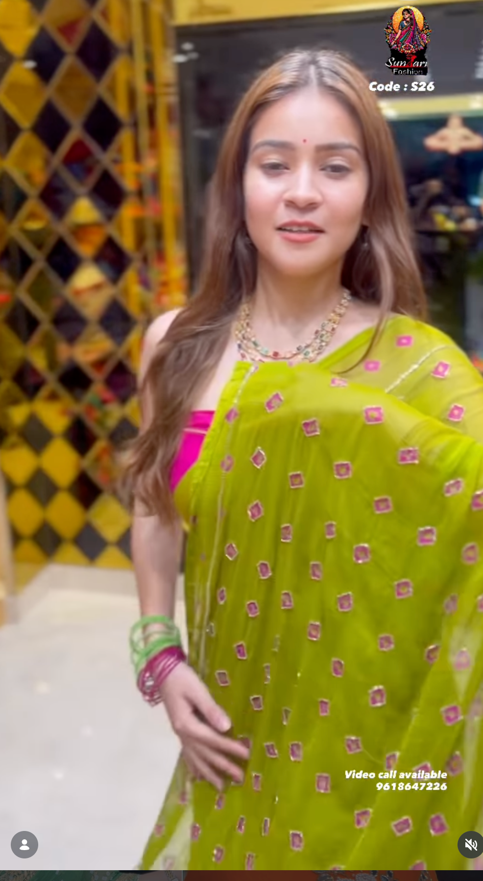 Green Pure Chiffon Bandhani Handcrafted saree (S26)