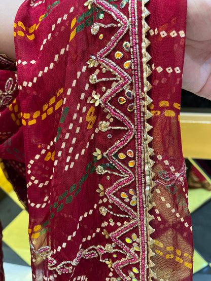 Jodhpuri Bandhej Saree