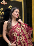 Premium Gajji Silk Red Saree (142)