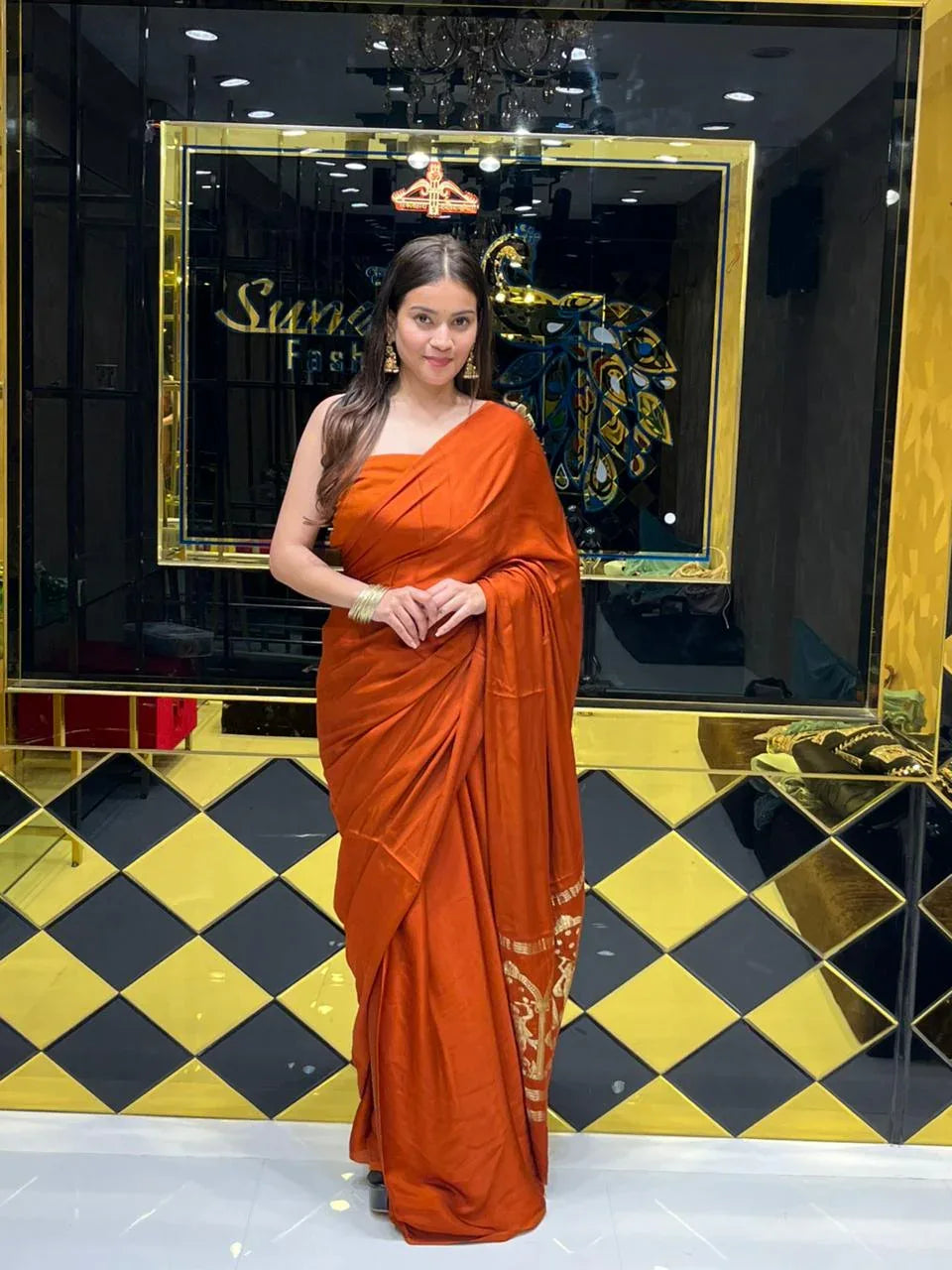 Gajji Silk Zari Weaving Designer Saree (144)