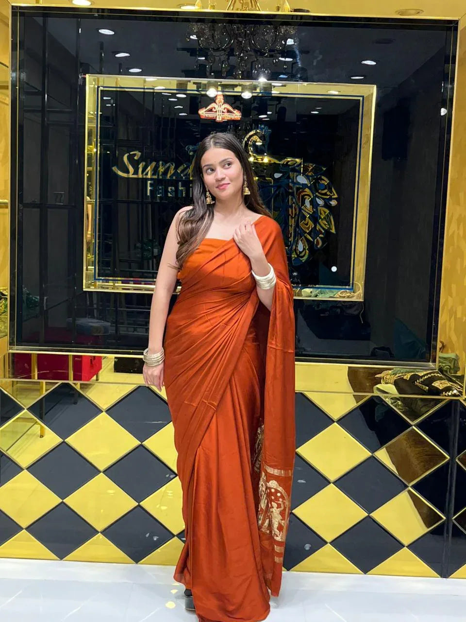 Gajji Silk Zari Weaving Designer Saree (144)