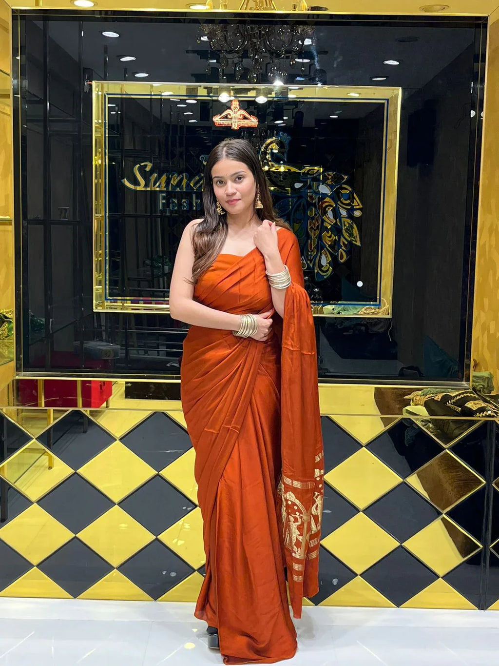 Gajji Silk Zari Weaving Designer Saree (144)