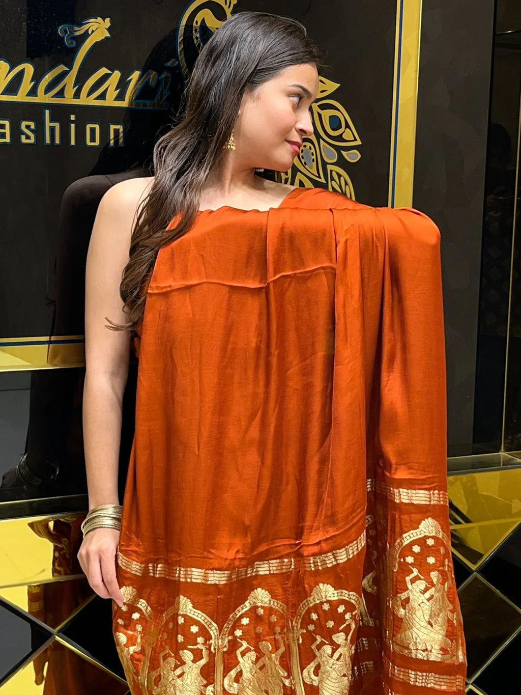 Gajji Silk Zari Weaving Designer Saree (144)