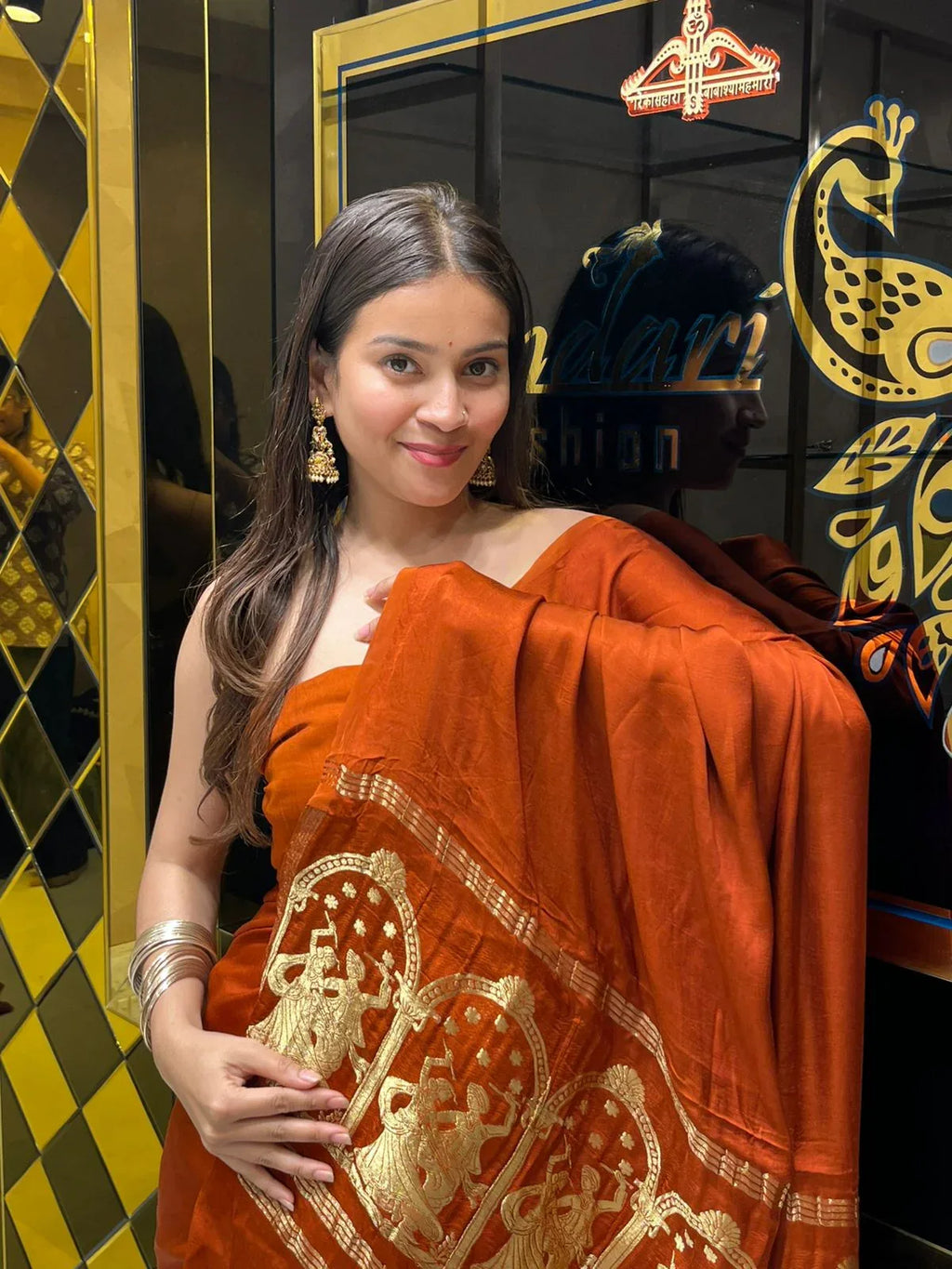 Gajji Silk Zari Weaving Designer Saree (144)