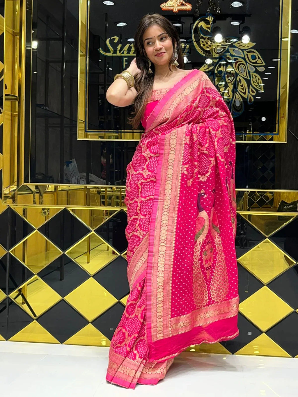 Khaddi Georgette Neemzari Designer Saree (148)