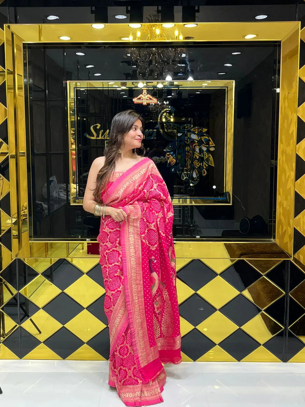 Khaddi Georgette Neemzari Designer Saree (148)