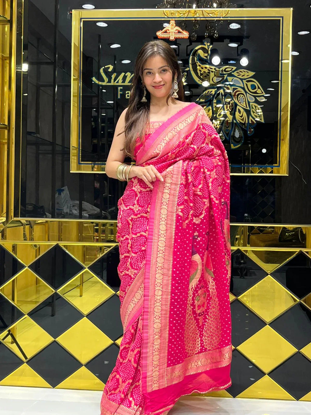 Khaddi Georgette Neemzari Designer Saree (148)
