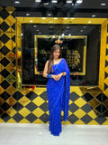 Beautiful Blue Handwork Saree (156)