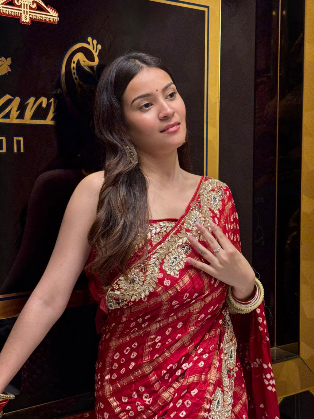 Red Traditional Gharchola Saree (164)