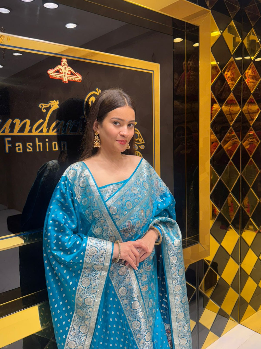 Kanjivaram Silk Blue Saree (169)