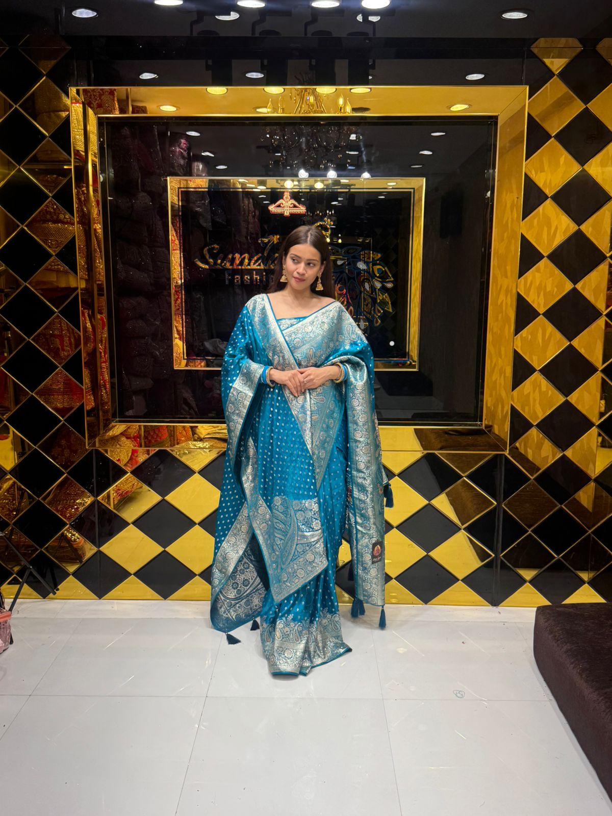 Kanjivaram Silk Blue Saree (169)