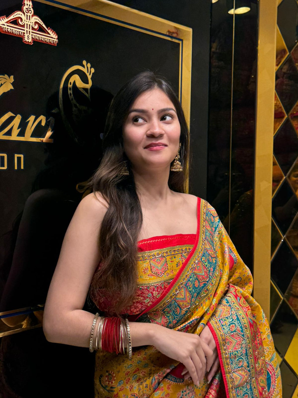 Mustard Gajji Silk Designer Saree (171)