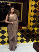 Golden Purple Glass Silk Zarkan Premium Saree (183)