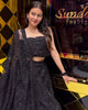 Black Royal Silk Heavy Handwork Lehenga (190)