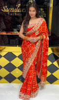 Orange Gajji Silk Saree (239)