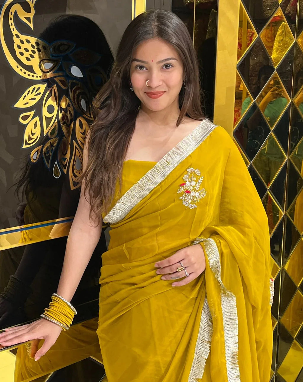 Designer Kiran Border Handcrafted Saree (248)