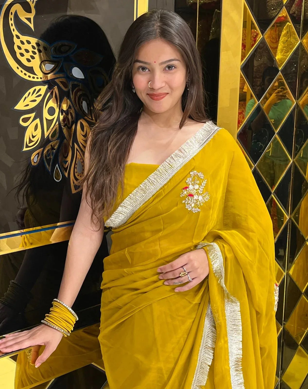 Designer Kiran Border Handcrafted Saree (248)