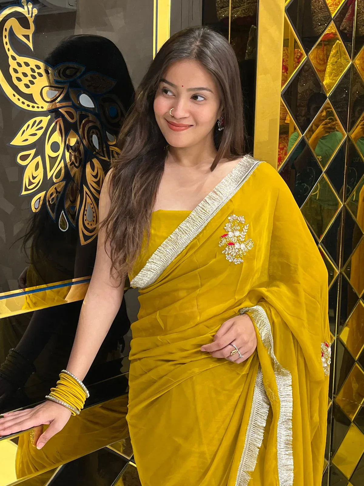 Designer Kiran Border Handcrafted Saree (248)