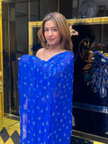 Blue Bandhej Saree (259)