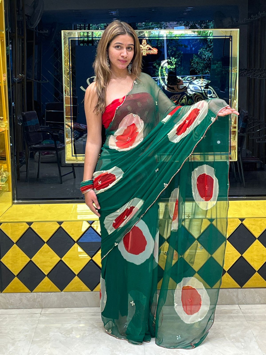 Vibrant Green Saree (S1)